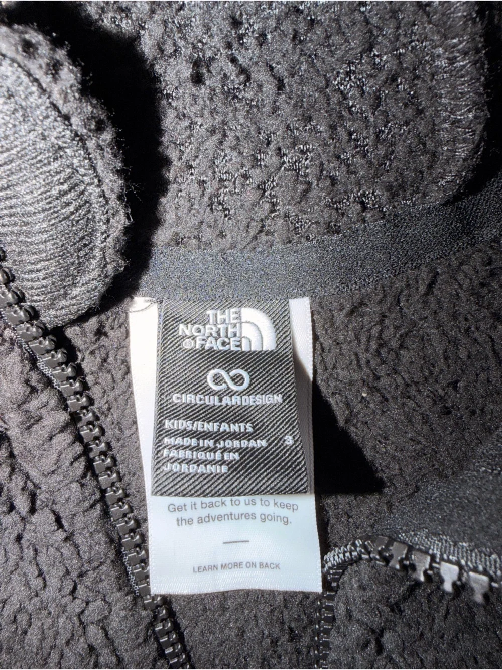 The North Face Kids Black Sherpa Hoodie with Ear Hood